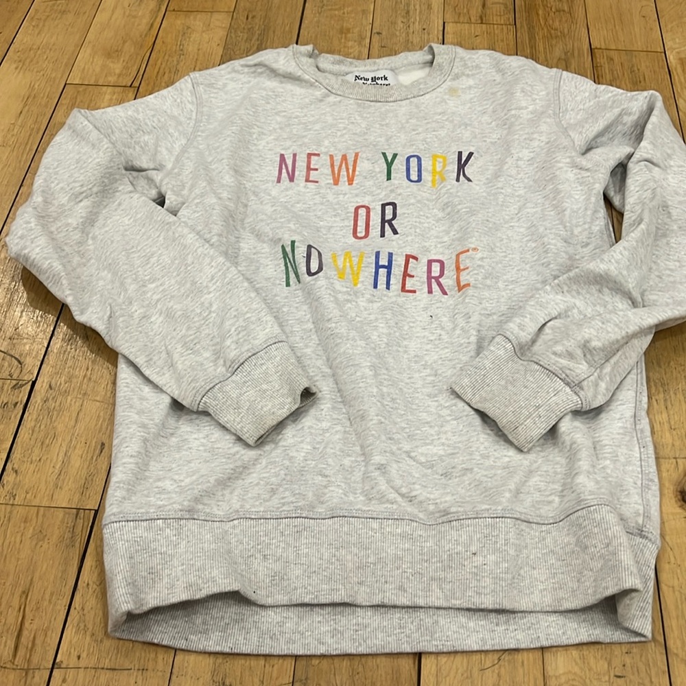 Gray Crew Neck Sweater by Only
